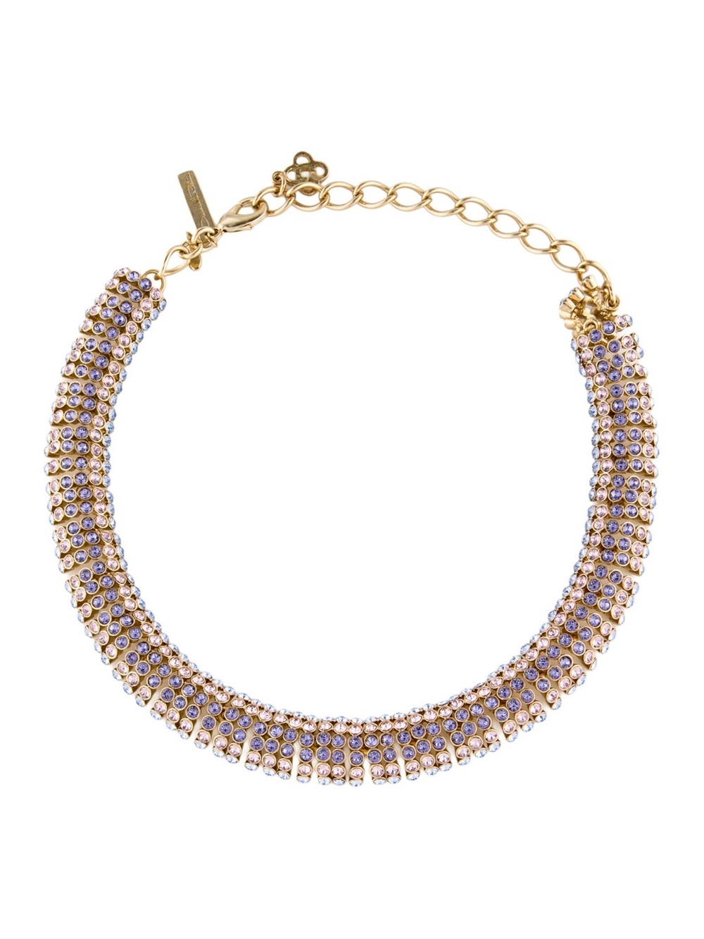 Oscar de la Renta Disco Crystal Collar Necklace